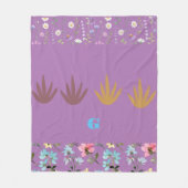 Blumenmuster Fleecedecke (Vorderseite)