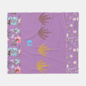 Blumenmuster Fleecedecke (Vorderseite (Horizontal))