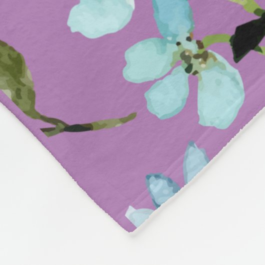 Blumenmuster Fleecedecke (Ecke)