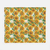 Blumenmuster Fleecedecke (Vorderseite (Horizontal))