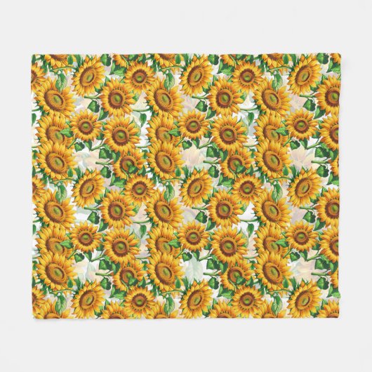 Blumenmuster Fleecedecke (Vorderseite (Horizontal))