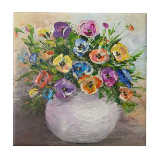 Blumenmuster Fliese (Vorderseite)