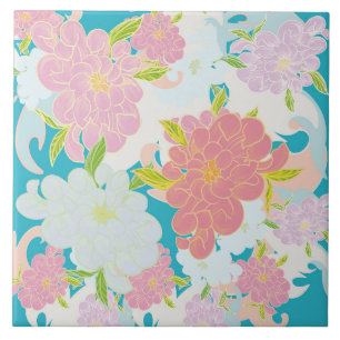 Blumenmuster Fliese