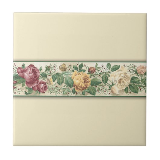 Blumenmuster Fliese (Vorderseite)