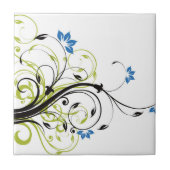 Blumenmuster Fliese (Vorderseite)