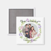 Blumenmuster-Foto Magnet (Vorderseite/Rückseite)