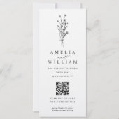 Blumenmuster-Foto Strip-Foto-Kabine Save The Date (Rückseite)