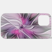 Blumenmuster Fraktal Moderne Abstrakte Blume Rosa  Case-Mate iPhone Hülle (Rückseite (Horizontal))