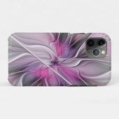 Blumenmuster Fraktal Moderne Abstrakte Blume Rosa  Case-Mate iPhone Hülle (Rückseite (Horizontal))
