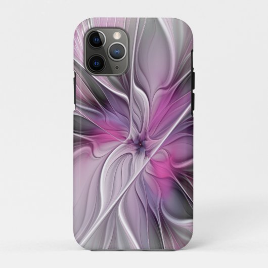 Blumenmuster Fraktal Moderne Abstrakte Blume Rosa  Case-Mate iPhone Hülle (Rückseite)