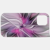 Blumenmuster Fraktal Moderne Abstrakte Blume Rosa  Case-Mate iPhone Hülle (Rückseite (Horizontal))