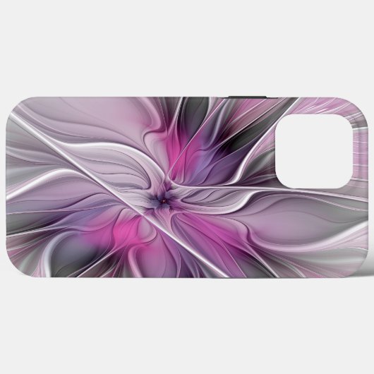 Blumenmuster Fraktal Moderne Abstrakte Blume Rosa  Case-Mate iPhone Hülle (Rückseite (Horizontal))