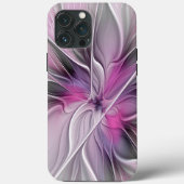 Blumenmuster Fraktal Moderne Abstrakte Blume Rosa Case-Mate iPhone Hülle (Rückseite)