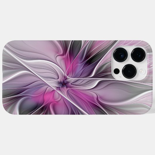 Blumenmuster Fraktal Moderne Abstrakte Blume Rosa Case-Mate iPhone Hülle (Rückseite (Horizontal))