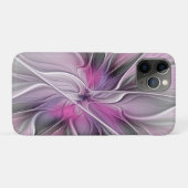 Blumenmuster Fraktal Moderne Abstrakte Blume Rosa  Case-Mate iPhone Hülle (Rückseite (Horizontal))