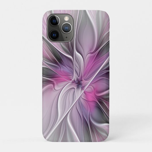 Blumenmuster Fraktal Moderne Abstrakte Blume Rosa  Case-Mate iPhone Hülle (Rückseite)
