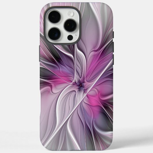 Blumenmuster Fraktal Moderne Abstrakte Blume Rosa  Case-Mate iPhone Hülle (Rückseite)