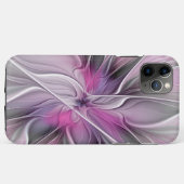 Blumenmuster Fraktal Moderne Abstrakte Blume Rosa  Case-Mate iPhone Hülle (Rückseite (Horizontal))