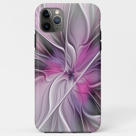 Blumenmuster Fraktal Moderne Abstrakte Blume Rosa  Case-Mate iPhone Hülle (Rückseite)