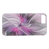 Blumenmuster Fraktal Moderne Abstrakte Blume Rosa Case-Mate iPhone Hülle (Rückseite (Horizontal))