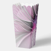 Blumenmuster Fraktal Moderne Abstrakte Blume Rosa Geschenkschachtel (Rückseite)