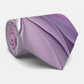 Blumenmuster Fraktal Moderne Abstrakte Blume Rosa  Krawatte (Gerollt)