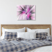 Blumenmuster Fraktal Moderne Abstrakte Blume Rosa  Leinwanddruck (Insitu (Schlafzimmer))