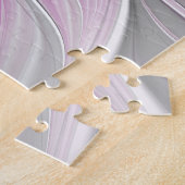 Blumenmuster Fraktal Moderne Abstrakte Blume Rosa Puzzle (Seite)