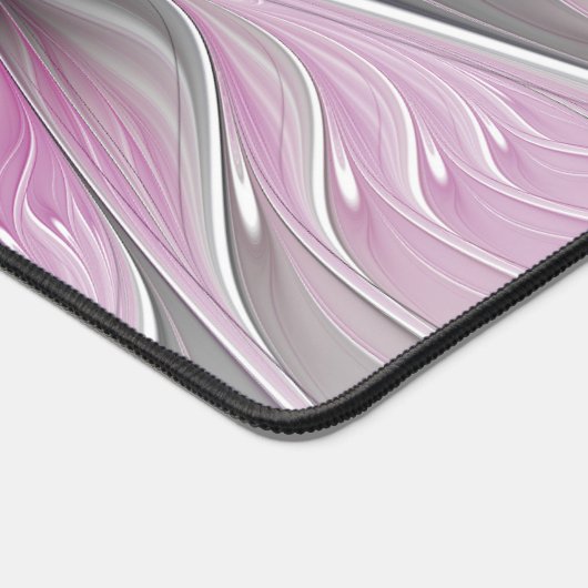 Blumenmuster Fraktal Moderne Abstrakte Blume Rosa Schreibtischunterlage (Ecke)