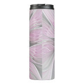 Blumenmuster Fraktal Moderne Abstrakte Blume Rosa  Thermosbecher (Rückseite)