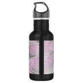Blumenmuster Fraktal Moderne Abstrakte Blume Rosa Trinkflasche (Rückseite)