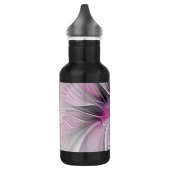 Blumenmuster Fraktal Moderne Abstrakte Blume Rosa Trinkflasche (Links)