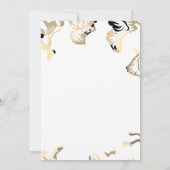 Blumenmuster Frühjahr Sommer Boho Minimale Hochzei Einladung (Rückseite)