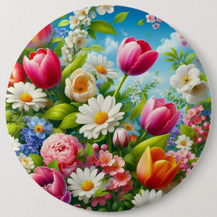Blumenmuster/Frühlingsbilder Button