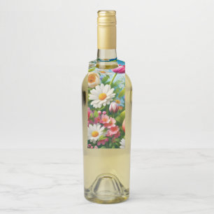 Blumenmuster/Frühlingsbilder Flaschenanhänger