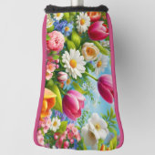 Blumenmuster/Frühlingsbilder Golf Headcover (Rotieren 90)