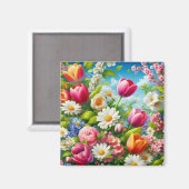 Blumenmuster/Frühlingsbilder Magnet (Vorderseite/Rückseite)