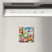 Blumenmuster/Frühlingsbilder Magnet (In Situ (Geschirrspüler))