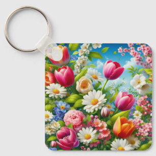 Blumenmuster/Frühlingsbilder Schlüsselanhänger