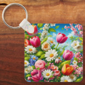 Blumenmuster/Frühlingsbilder Schlüsselanhänger (Vorderseite)