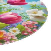 Blumenmuster/Frühlingsbilder Schneidebrett (Ecke)
