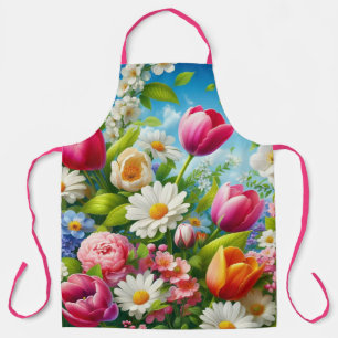 Blumenmuster/Frühlingsbilder Schürze