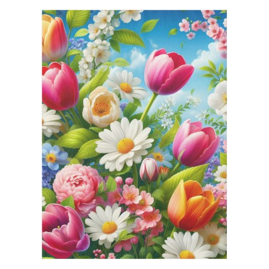 Blumenmuster/Frühlingsbilder Tischdecke (Vorderseite)