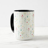Blumenmuster Frühlingsblumen-Kombination Tasse (Vorderseite Links)
