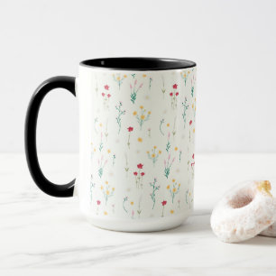 Blumenmuster Frühlingsblumen-Kombination Tasse