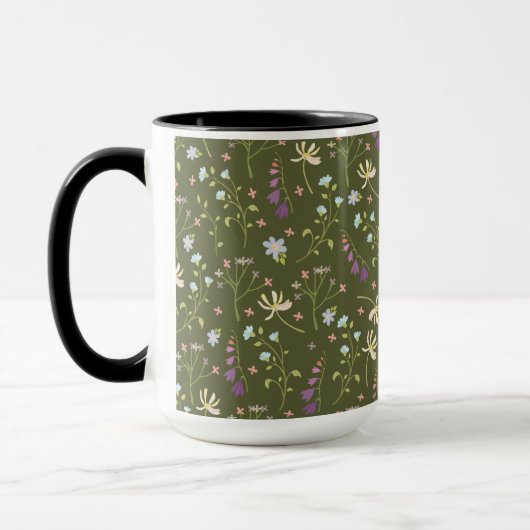 Blumenmuster Frühlingsblumen-Kombination Tasse (Links)