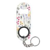 Blumenmuster Frühlingsblüten Mini Flaschenöffner (Rückseite)