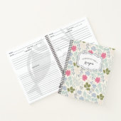 Blumenmuster Frühlingsfamilie Rezept Notizblock (Innenseite)