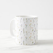 Blumenmuster Frühlingsflorales Klassiker Kaffeetasse (Vorderseite Links)