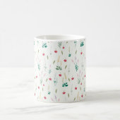 Blumenmuster Frühlingsflorales Klassiker Kaffeetasse (Mittel)